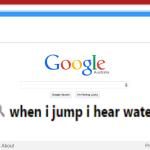 30 when I jump I hear water