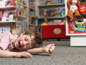 Boy Crying in Toy Store